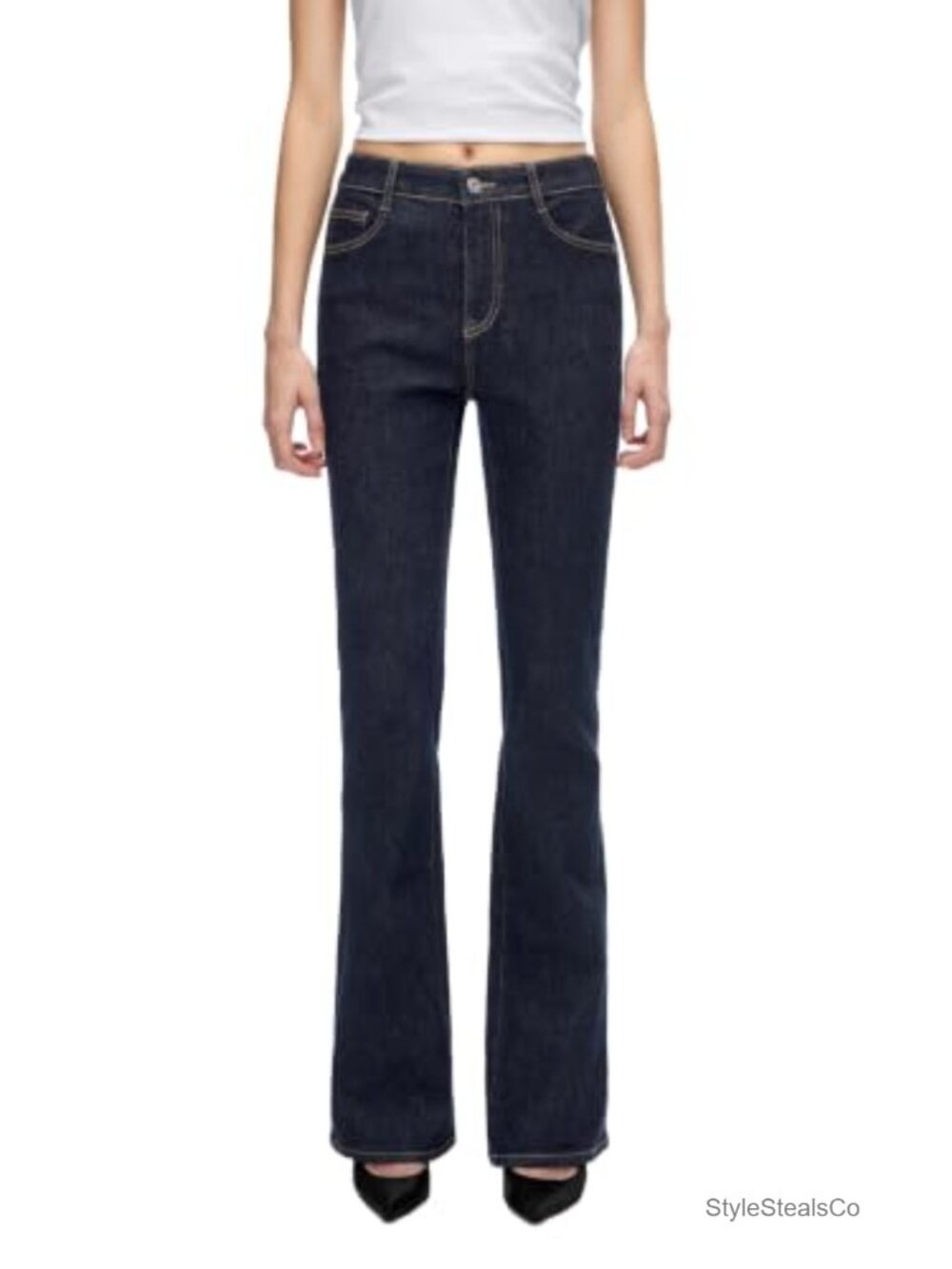 Miss Sixty Flare Jeans Mid Rise Stretchy Bootcut Denim